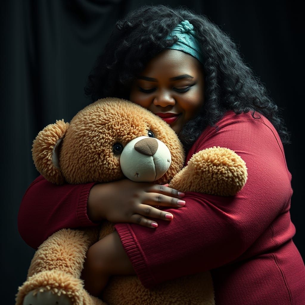 A Young Woman Finds Comfort in a Dark Moment