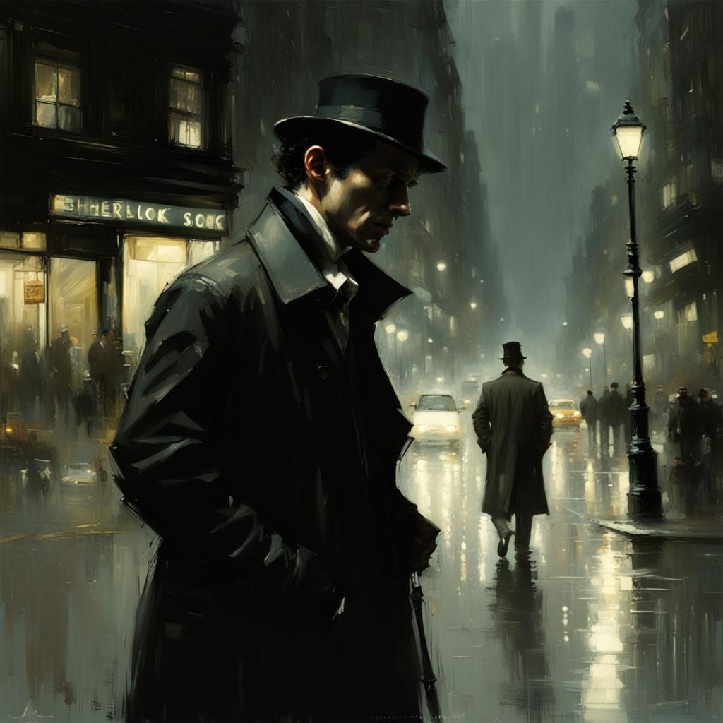 Detective in Shadows: A Noir Photographic Masterpiece