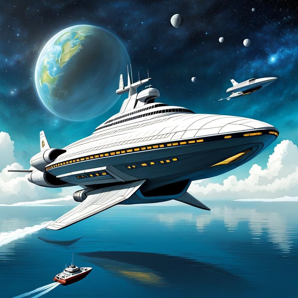 Starship Enterprise: A Whimsical Burtonesque Sailing Boat