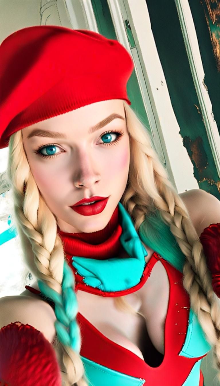 Cammy White Selfie in Overgrown Forest