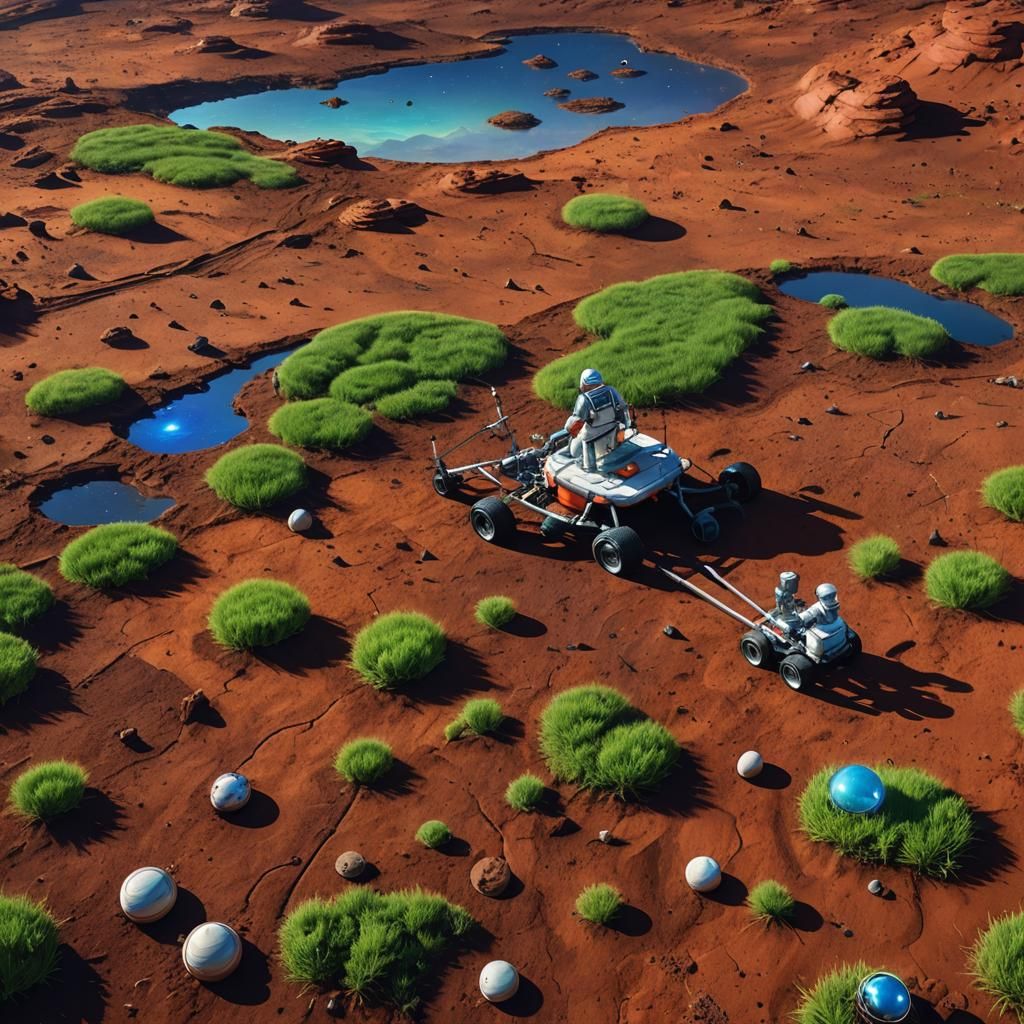 Getting paid to mow grass on Mars.