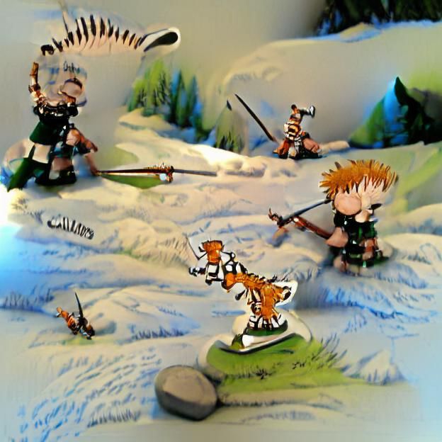 Calvin and Hobbes as Celtic Warriors