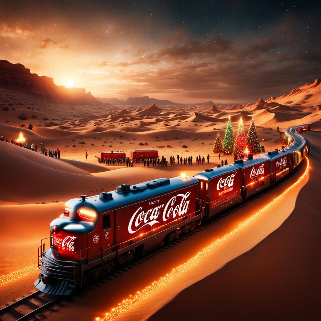 Coca-Cola Christmas Train in Sahara Desert