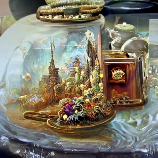 Ethereal Jewelry Box Music: Oil Painting