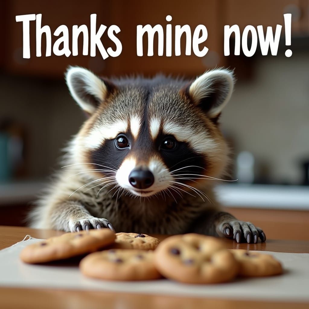 Raccoon's Cookie Caper: A Kitchen Intrigue