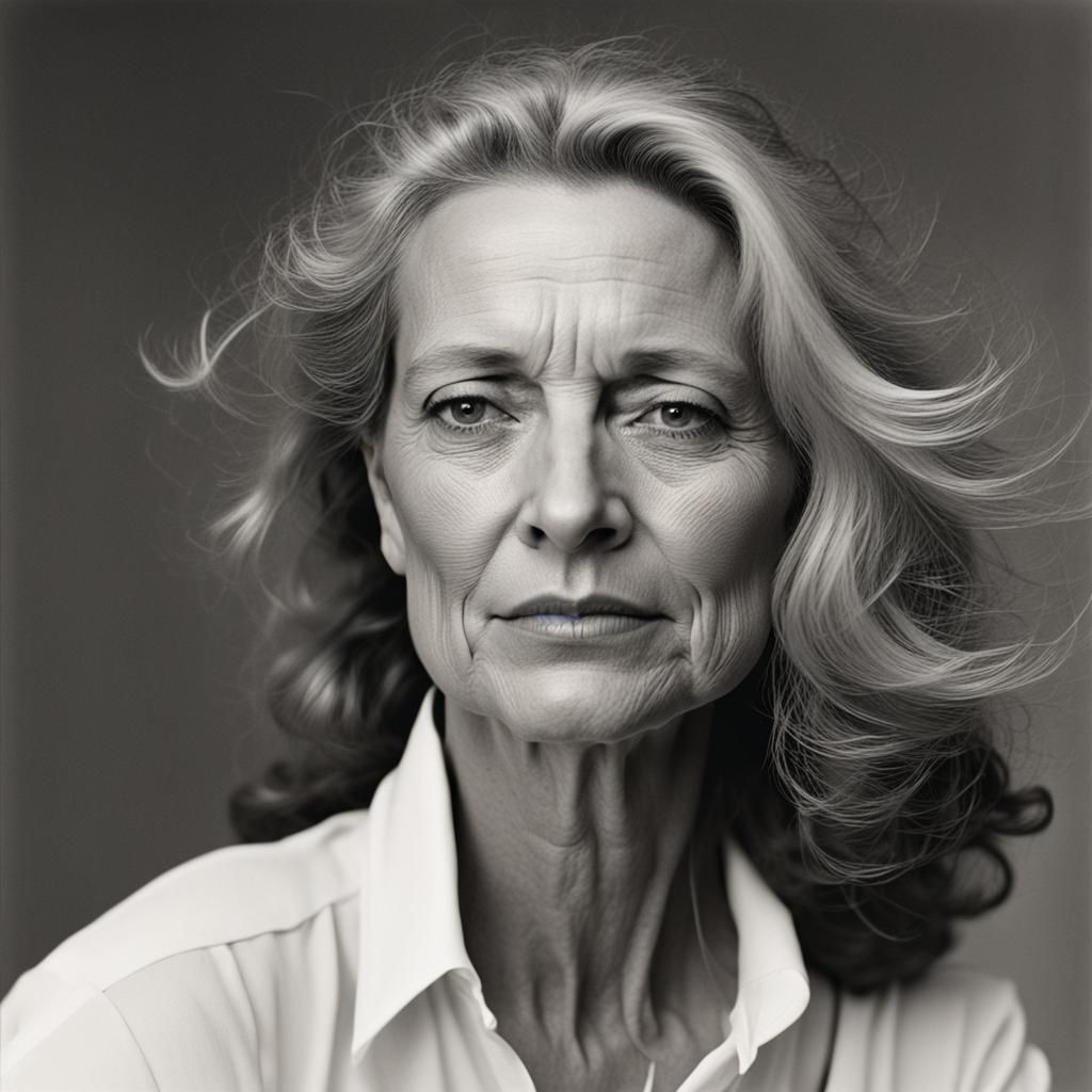 Striking Black and White Portrait of a Woman