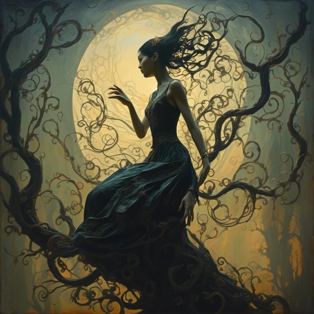 Surreal Fairy Elf in Dreamlike Landscape