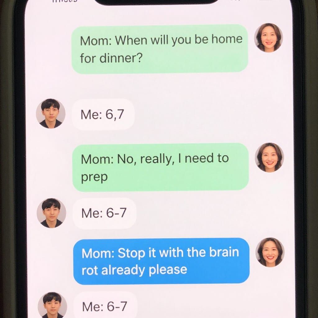 Cell Phone Text Conversation Close Up