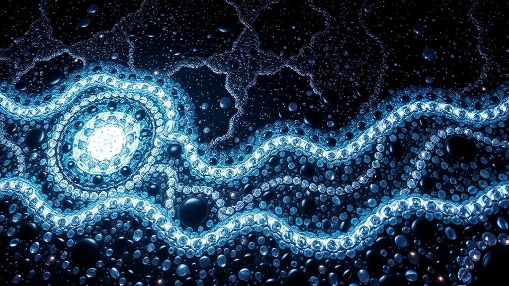 Cosmic Tapestry of Glass Stones