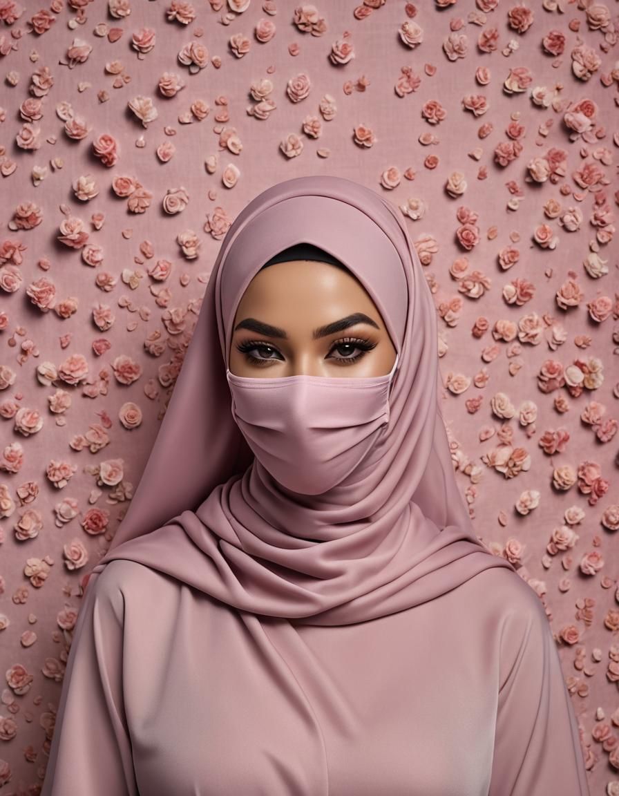 Niqabi Woman Beauty Campaign in Fantasy Setting