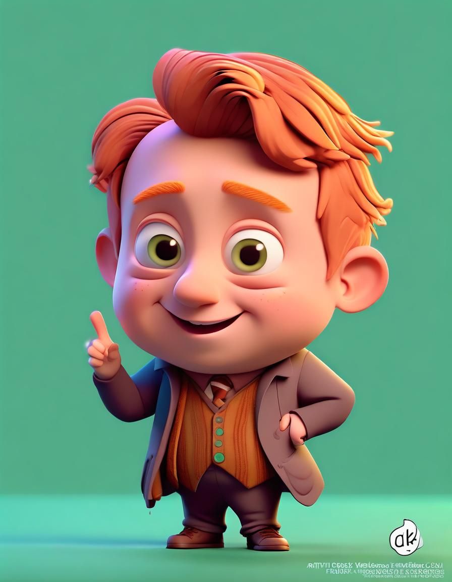 Arthur Weasley as Cute Chibi: 3D Digital Art