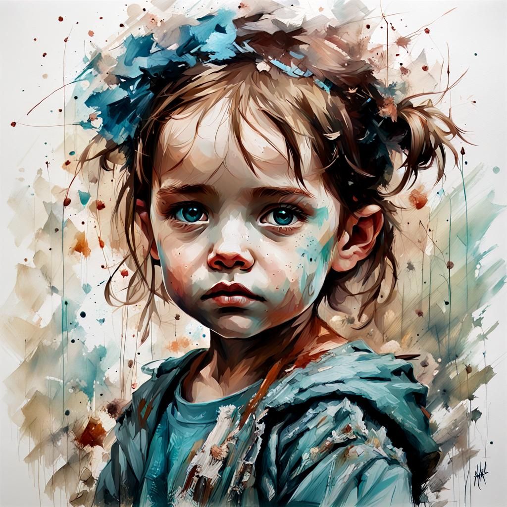 Expressive Oil Painting of Something Adorable