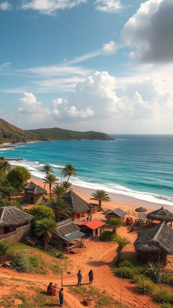 African Village by the Sea: A Masterpiece