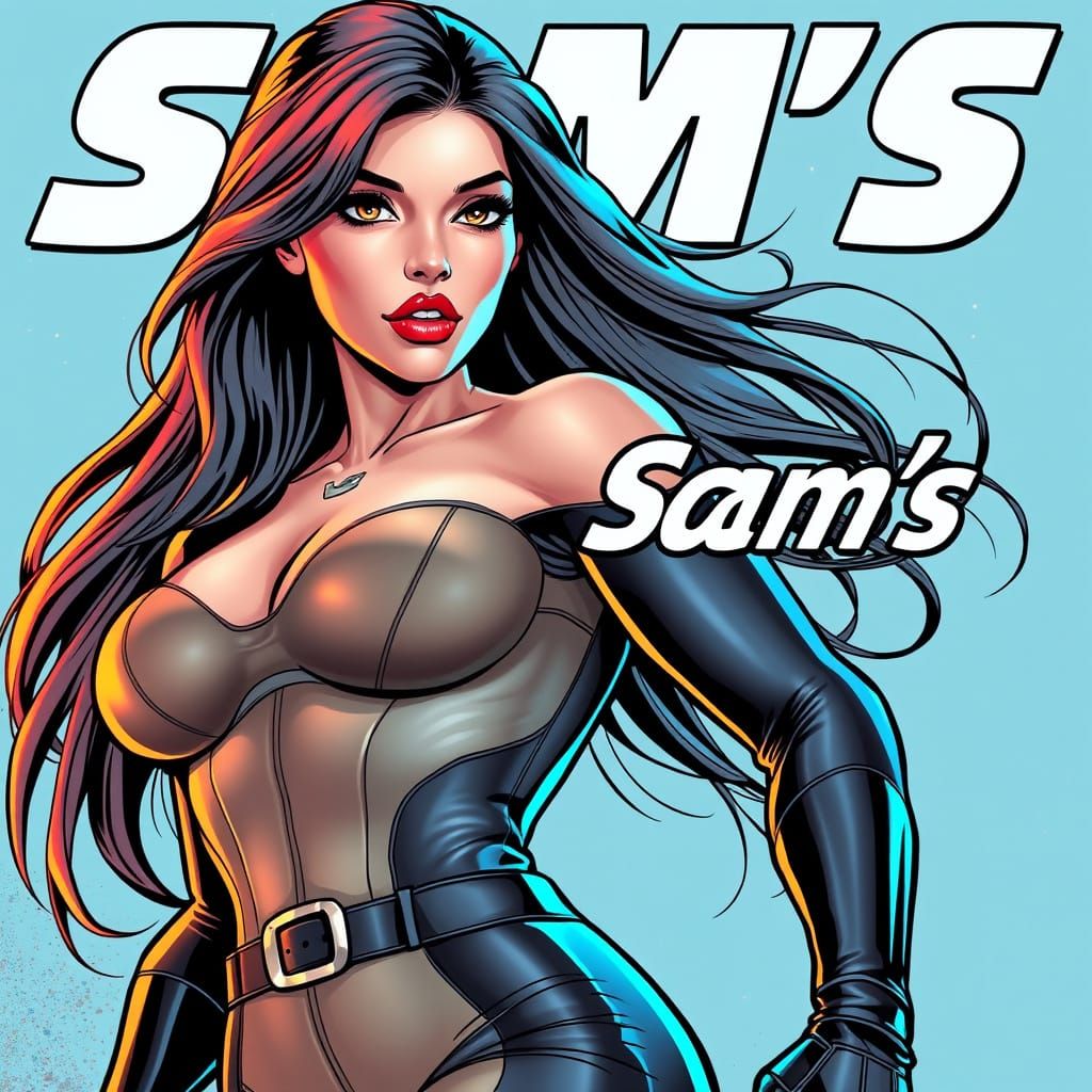 Stunning Comic Book Cover in Futuristic Style