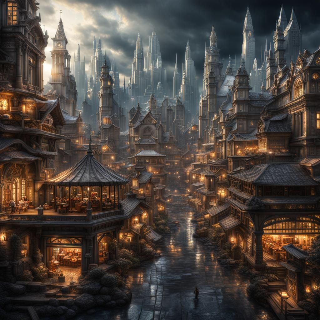 Hyperrealistic Crystal City in High Definition