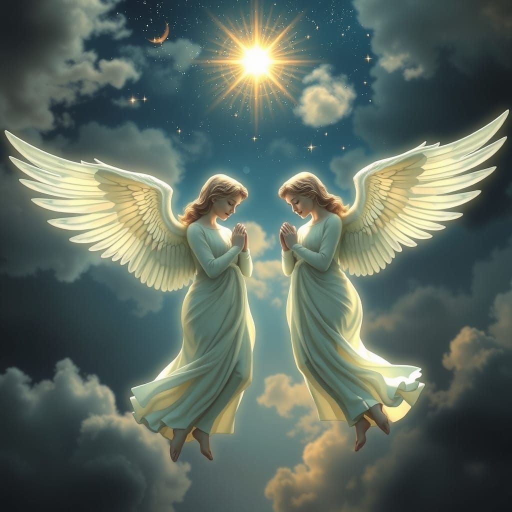 Angelic Beings in Heavenly Abode