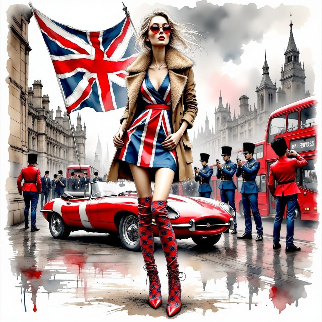 Posing In London