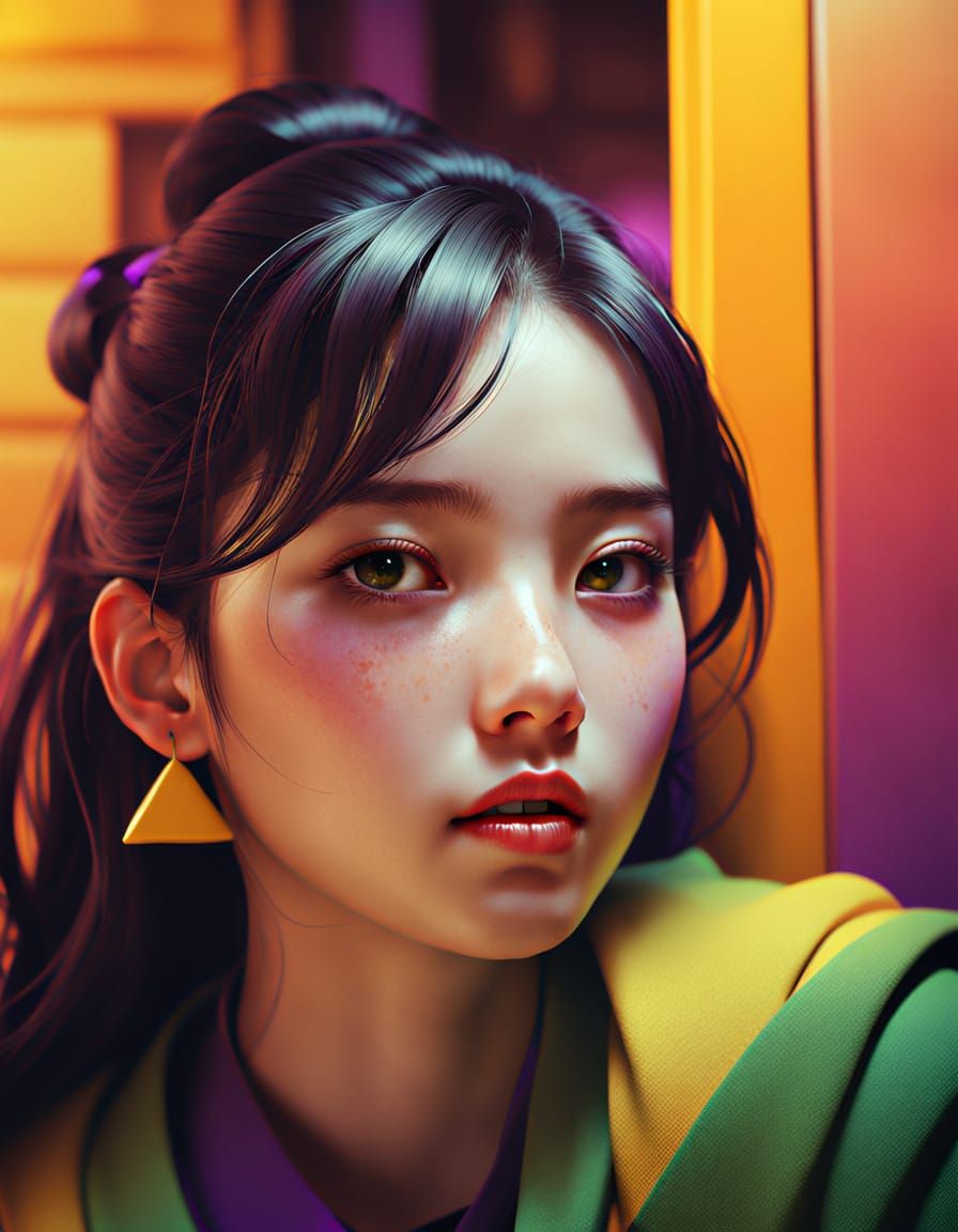 Mysterious Patty in Moody Landscape