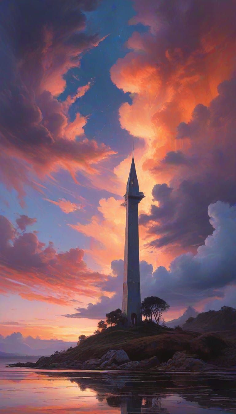 Surreal Sinai Dreamscape at Dusk, Inspired by Norman Cornish