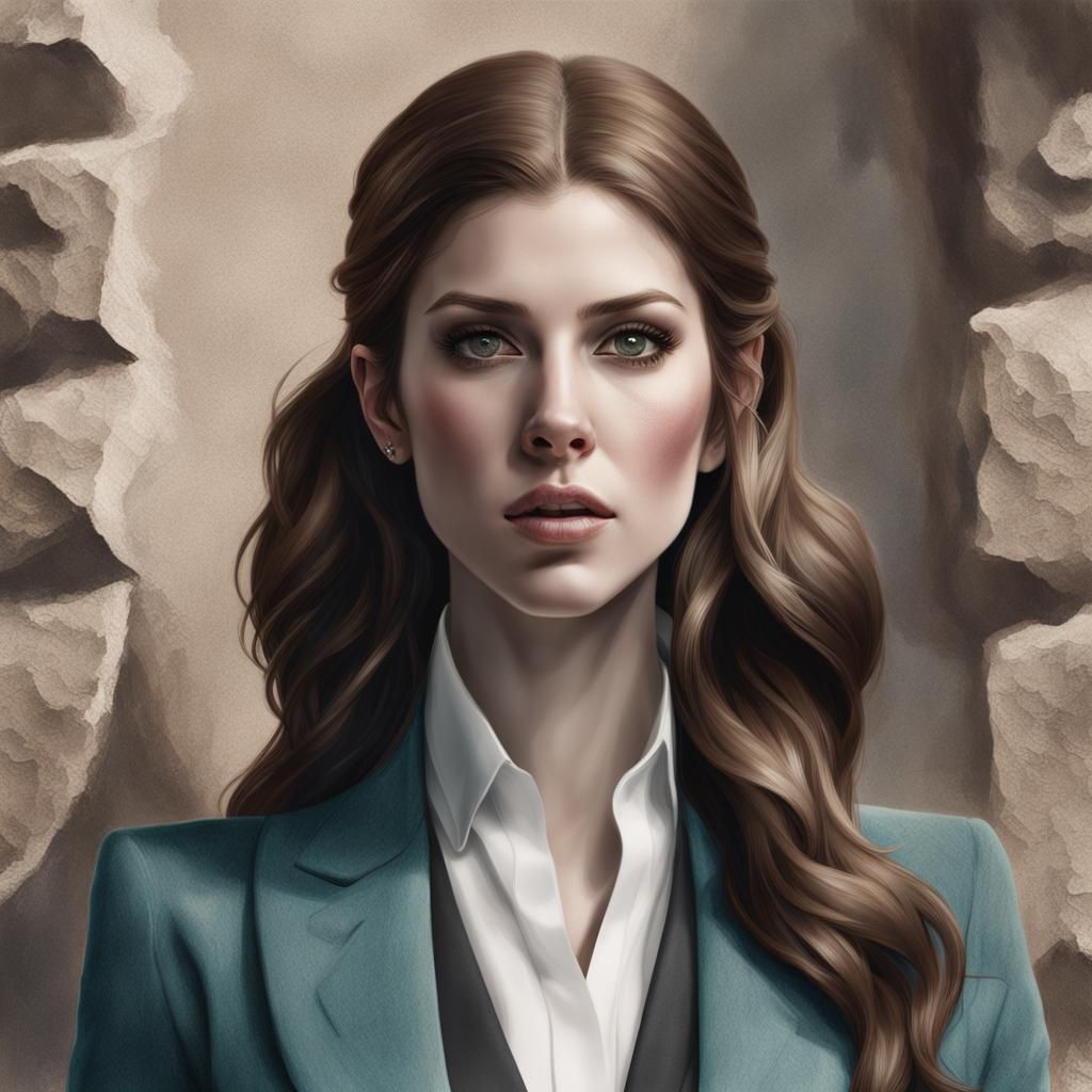 Anna Kendrick Portrait with Dynamic Lighting