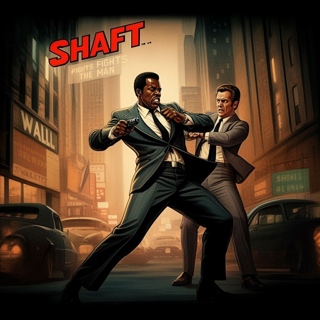 Shaft Fights the Man: 1970s Blaxploitation Poster