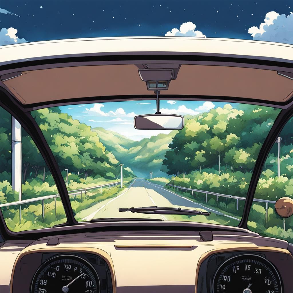 Anime Style Car Journey Home