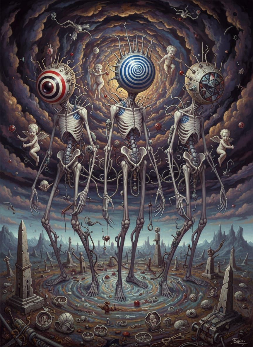 Albino Apostles of Apocalypse Maelstrom as Digital Painting