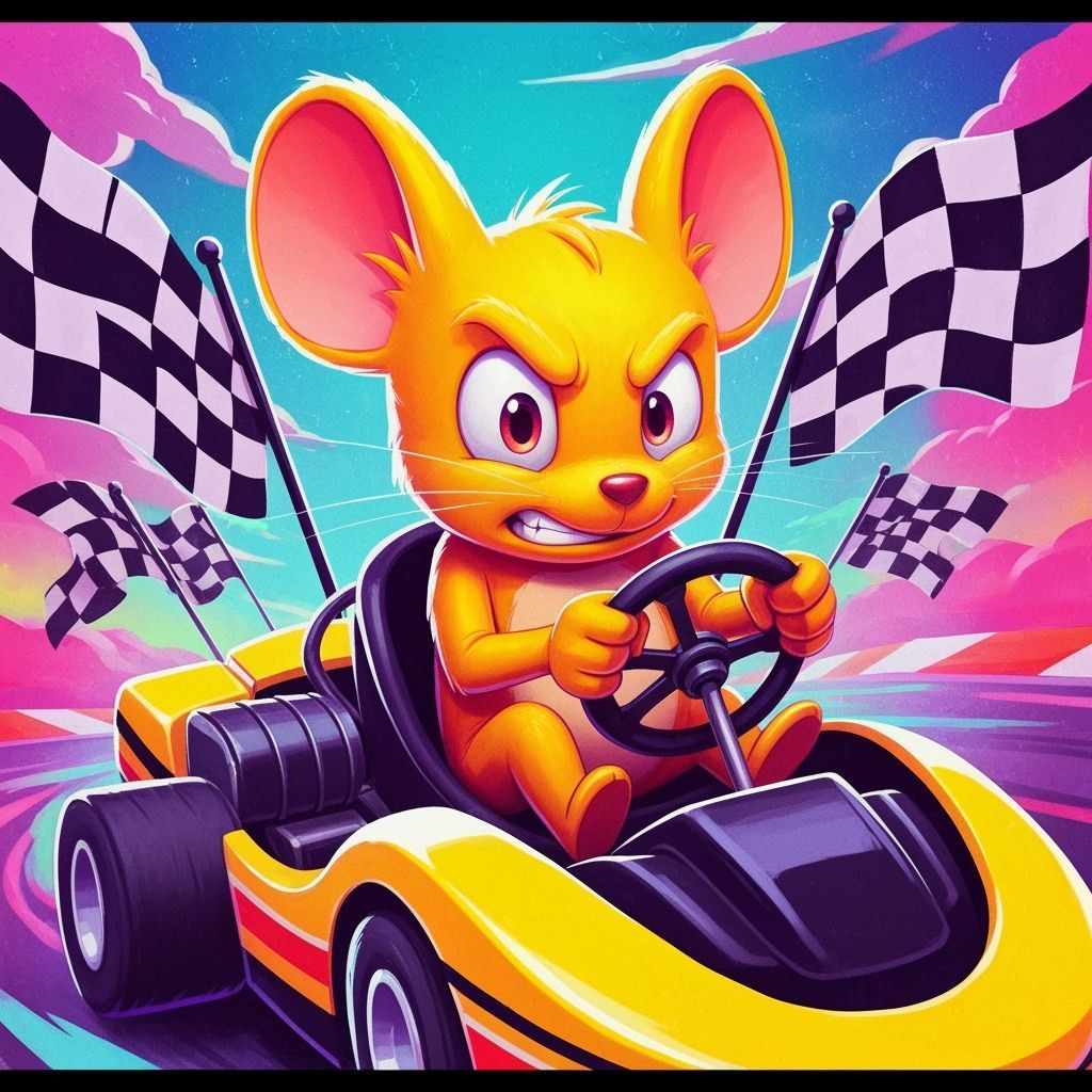 Pipsy Mouse Races to Victory in Vibrant Style