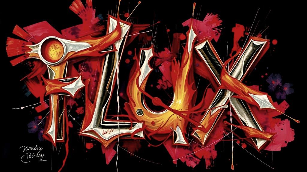 Lyrical Abstraction Title Screen in Bold Typography