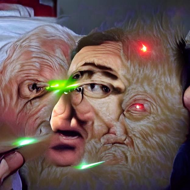 Bernie Sanders Laser Eyes Attack Ted Cruz