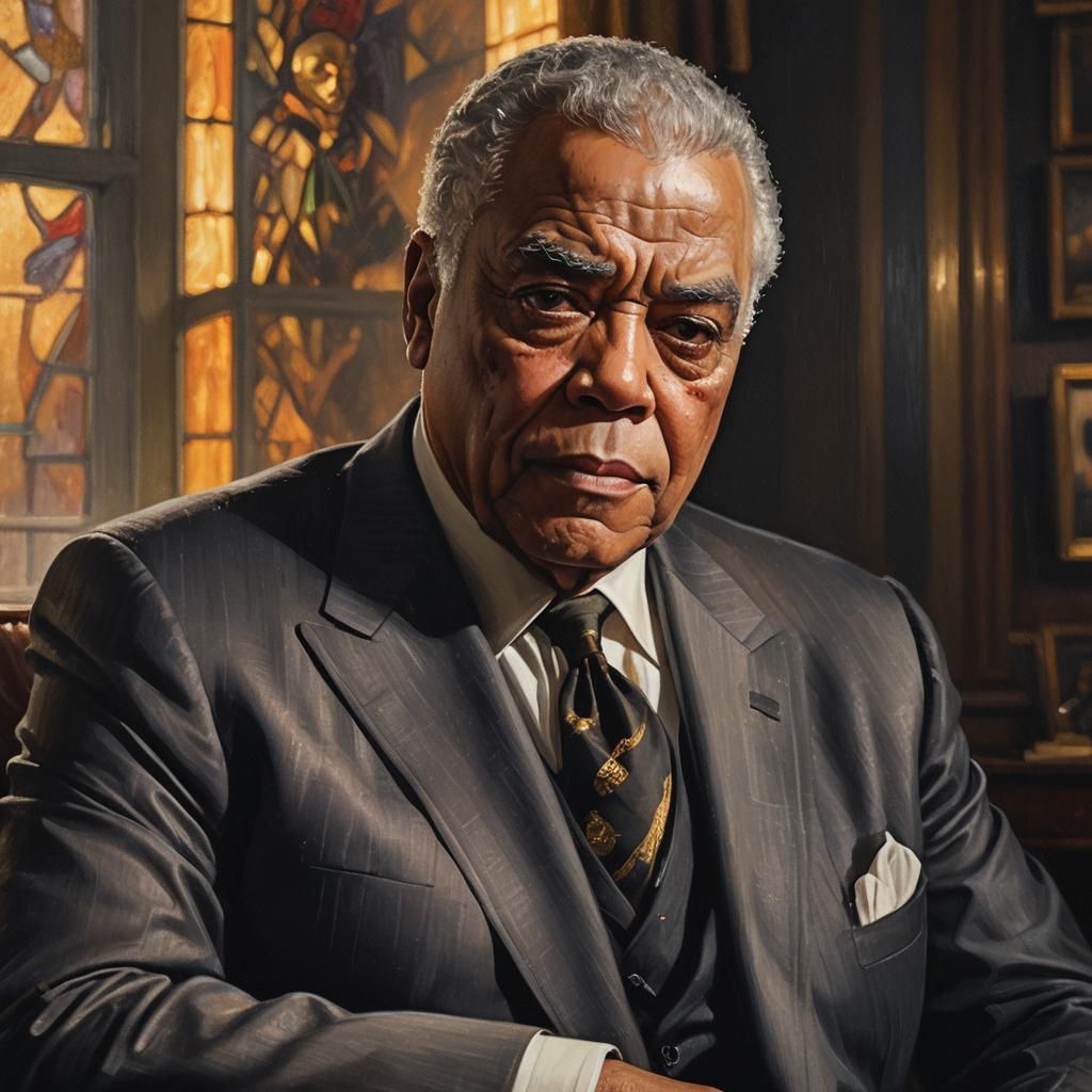 Elegant Portrait with Golden Light, Art Nouveau Style