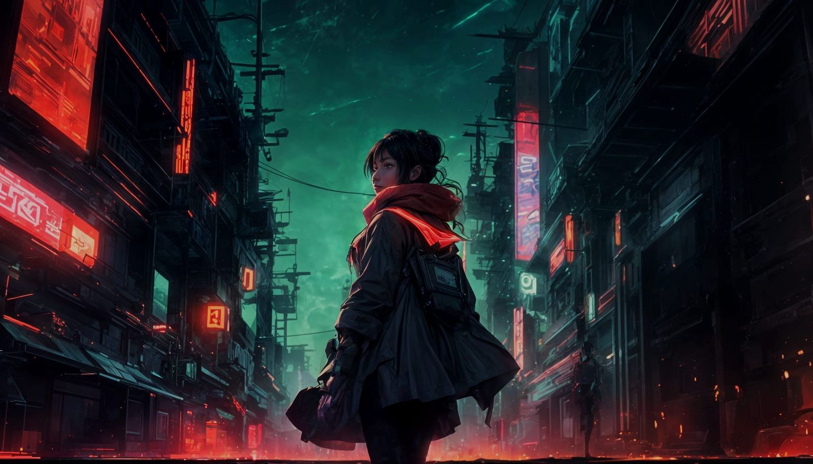 Ethereal Cityscape in Glitchcore Style