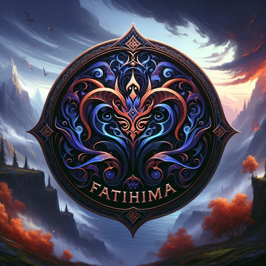 Fantastical Fathima Logo in Deep Colors