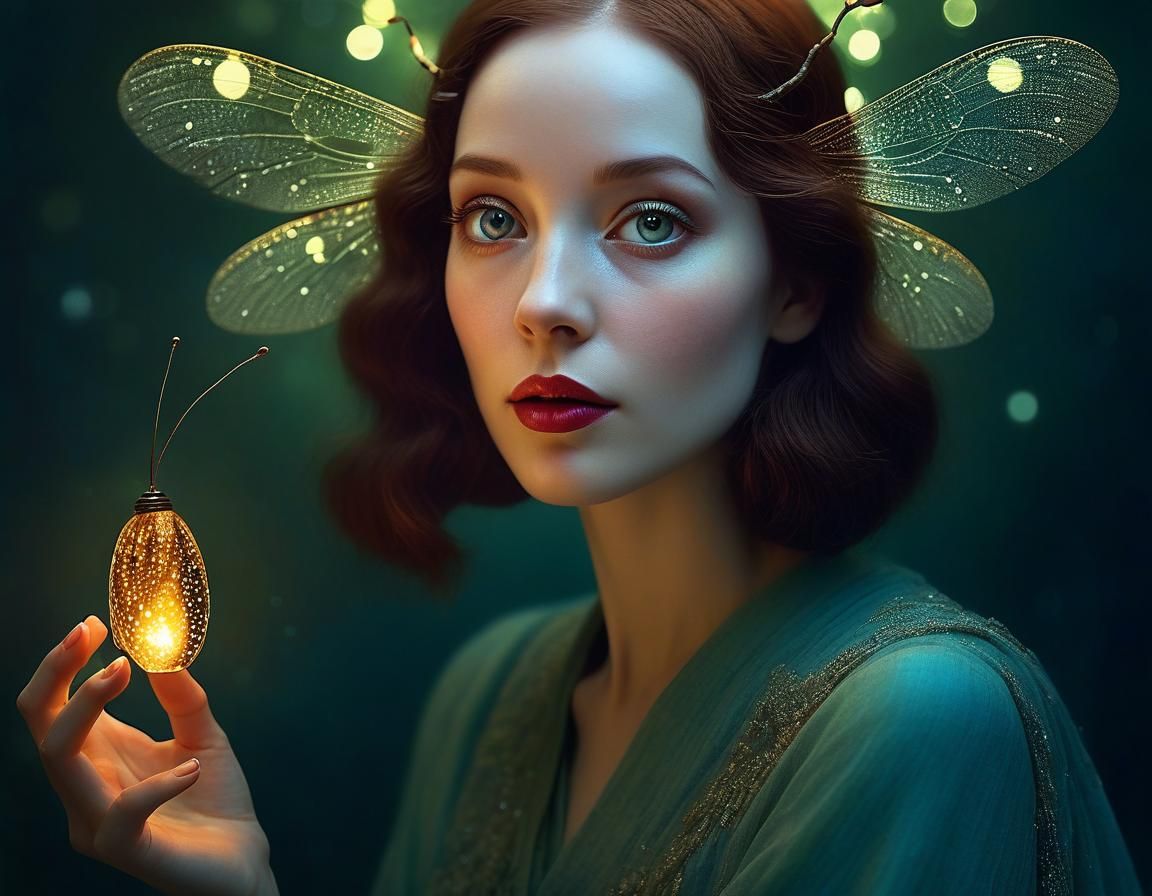 Girl With Firefly: Fairytale Portrait Photography