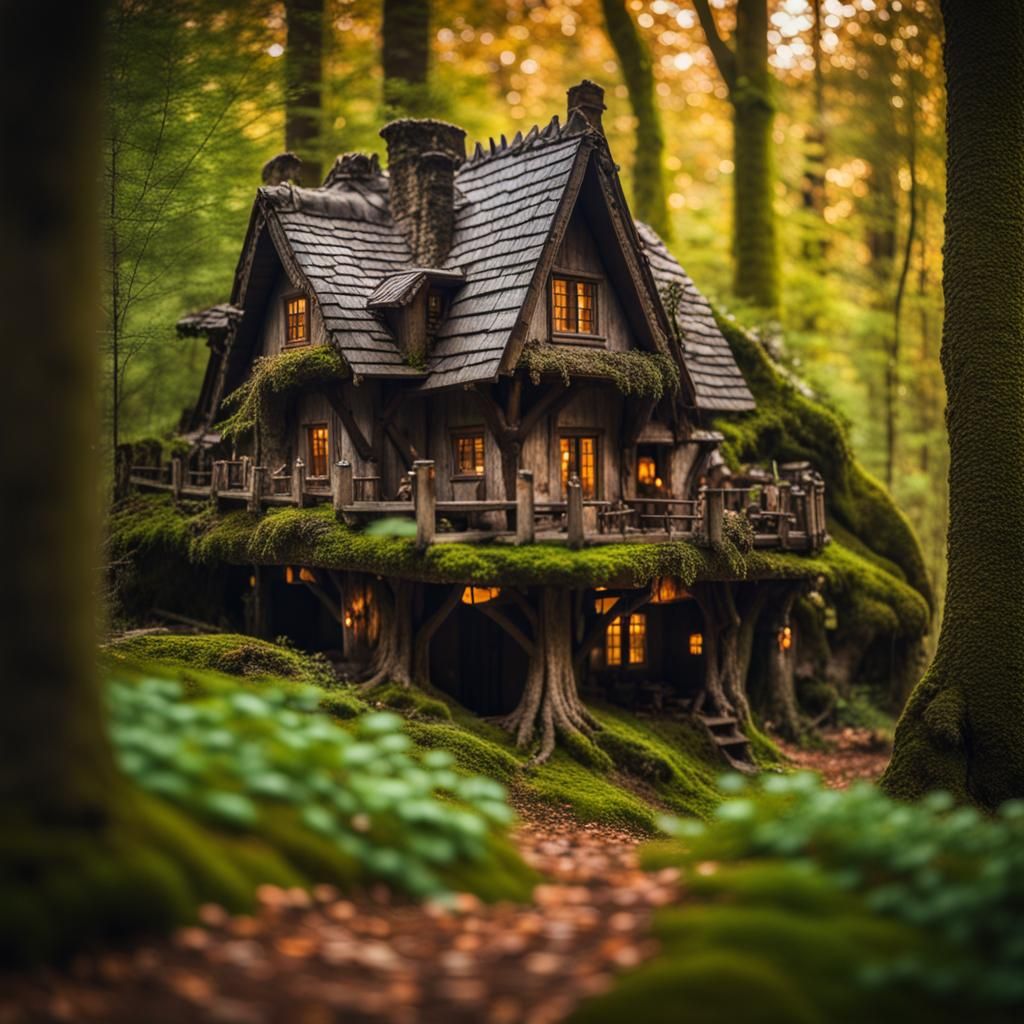 Dwarves' House in Enchanted Forest: Professional Photography