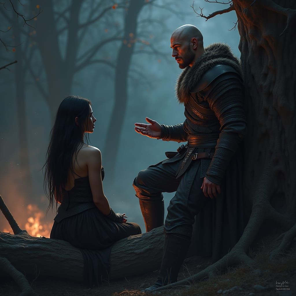 Mysterious Encounter in the Dark Woods