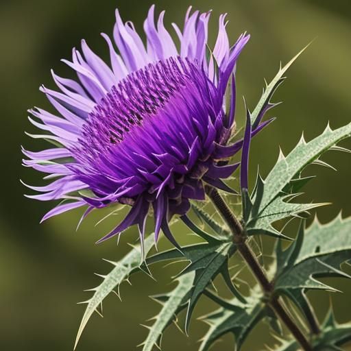 Stunning Macro Photo of a Purple Thistle