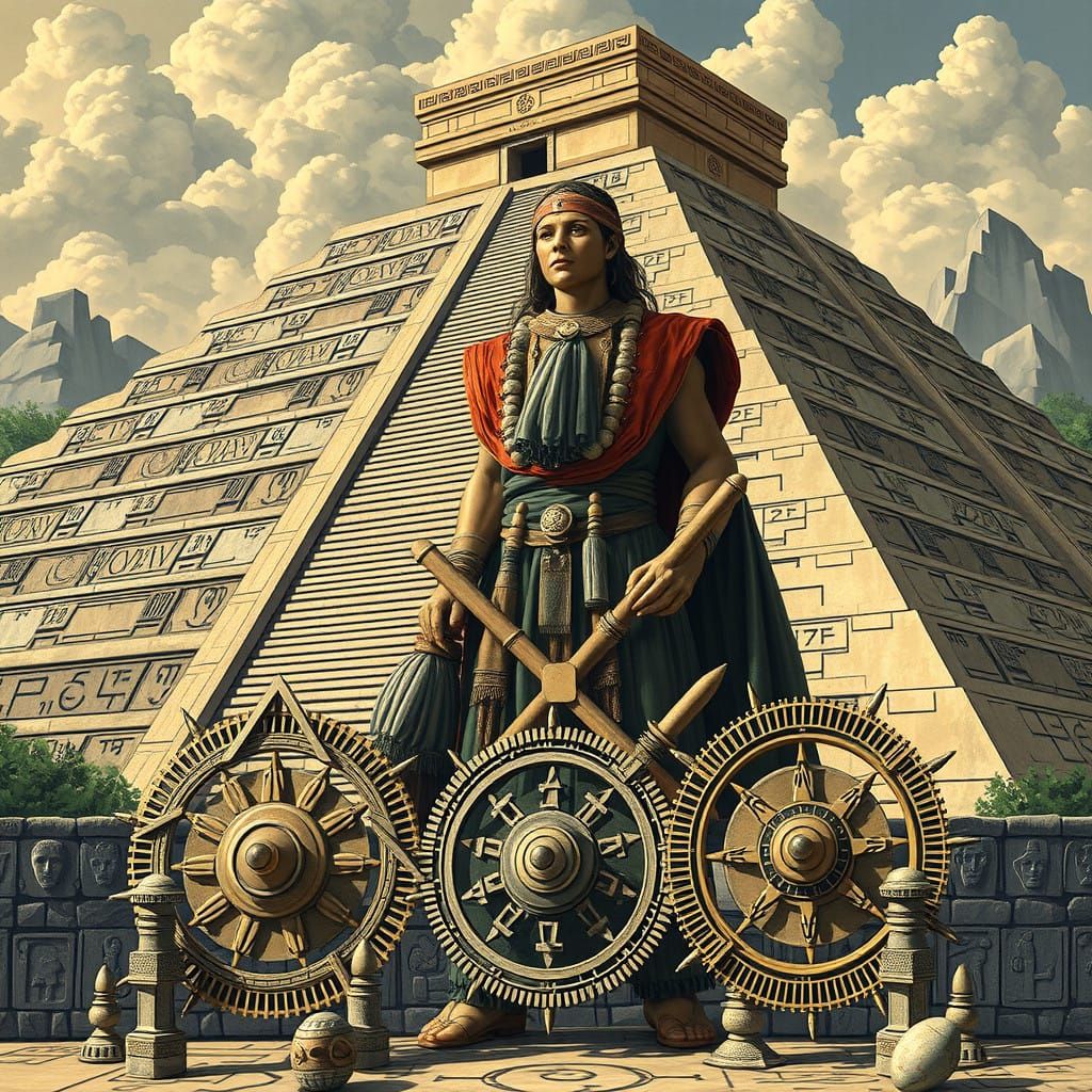 Ancient Mathematician Calculates in Mayan Pyramids