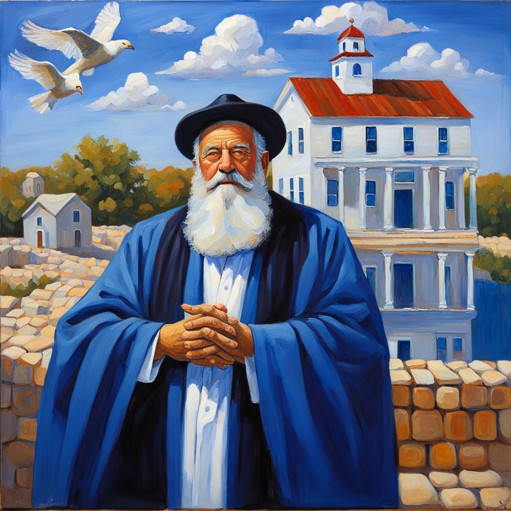 Torah Scholar's Home: An Oil Painting in Gurney Style