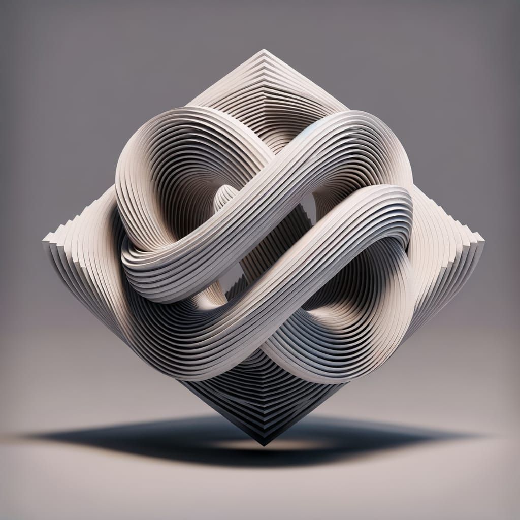 Minimalist Surreal Sculpture with Optical Illusions