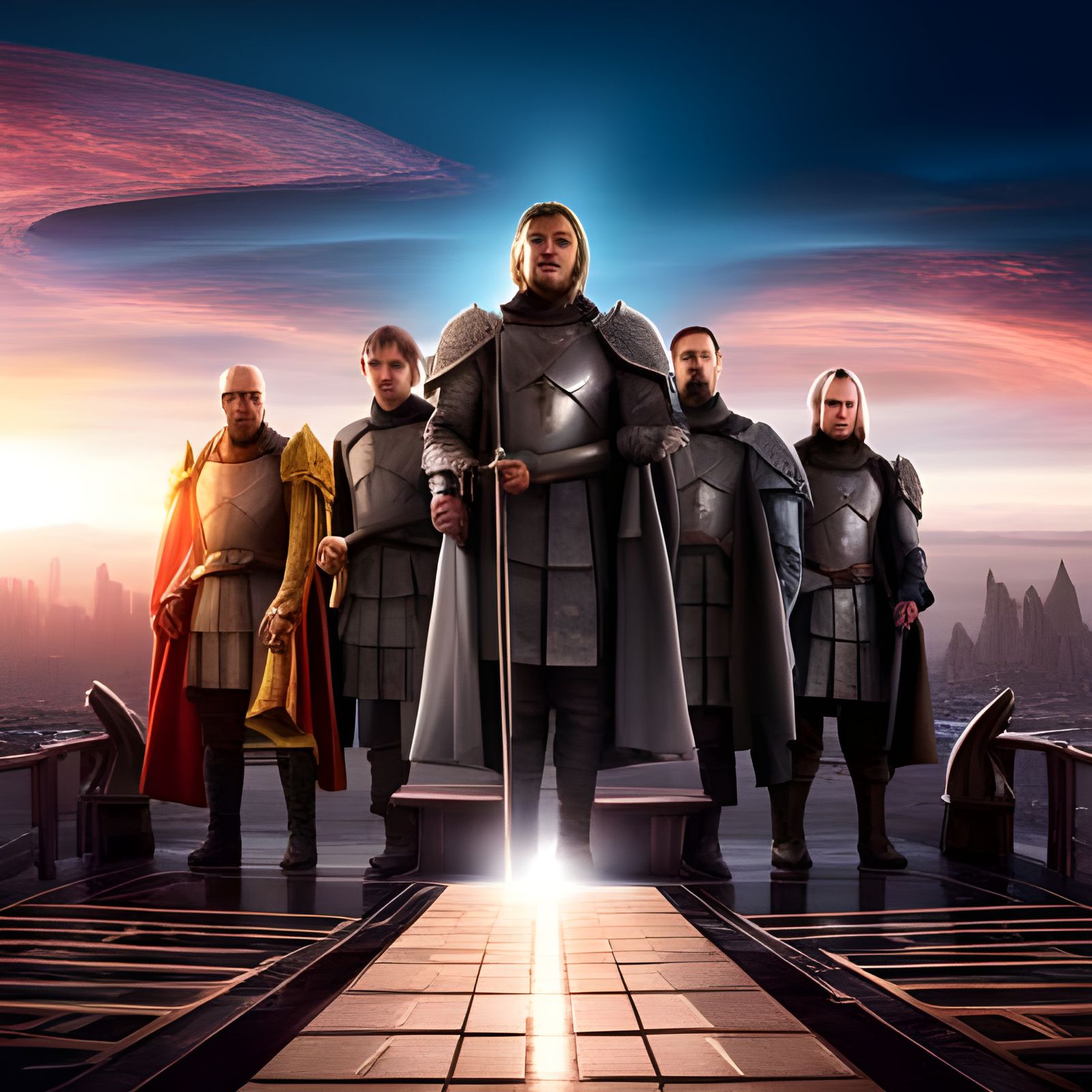 Epic Knights at Universe Edge: Digital Matte Painting