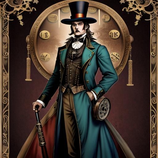 Steampunk Mad Hatter in Victorian Setting