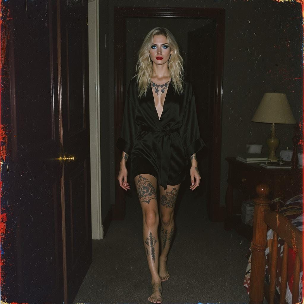 Cinematic Portrait of Woman with Tribal Tattoos