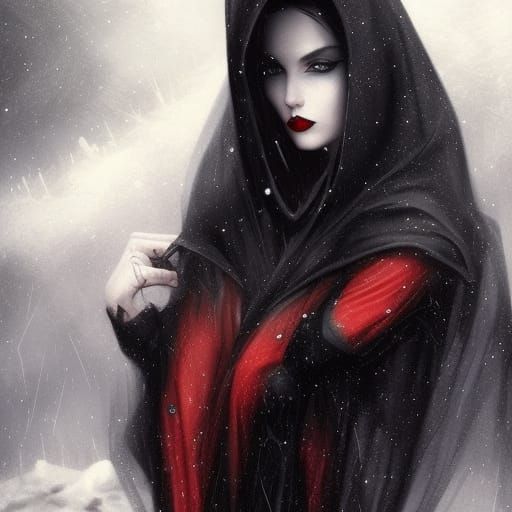 Gothic Astronaut Vampire in Fantasy Art Style