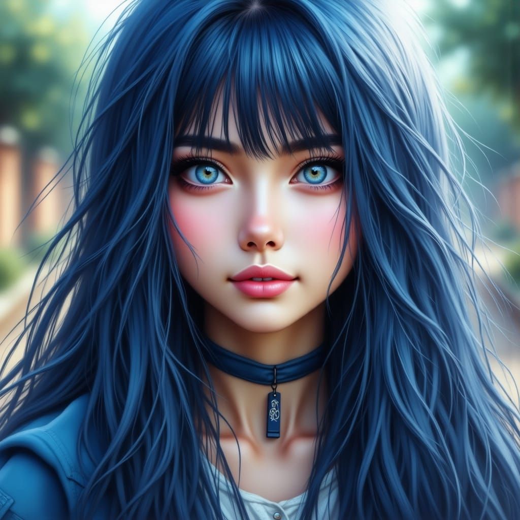 Surreal Portrait of Hinata in Ultra-Realistic Digital Art