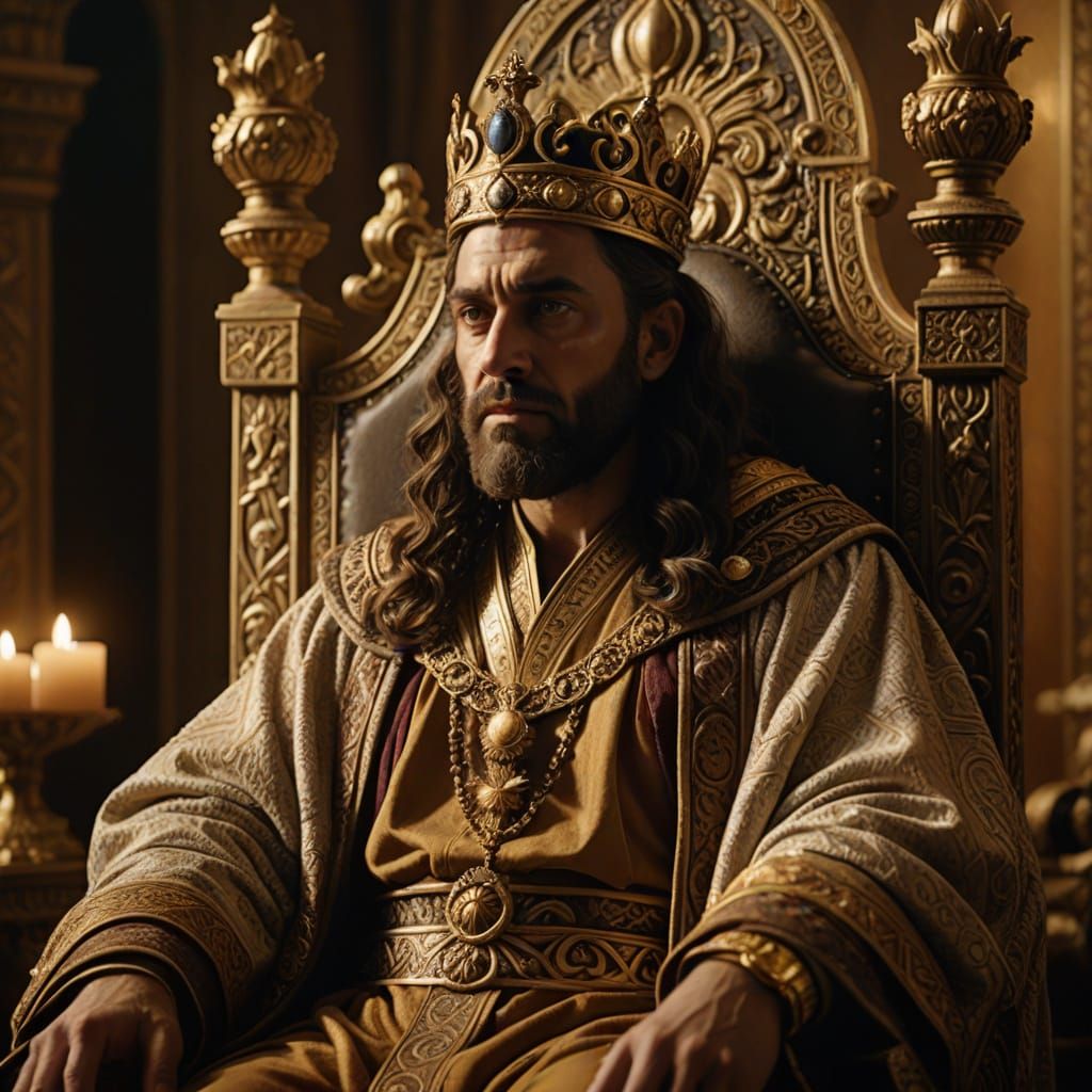 Regal King Solomon in Golden Splendor