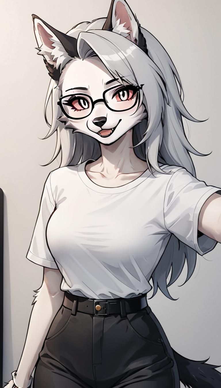Mythical Furry Loona Portrait in Anime Style
