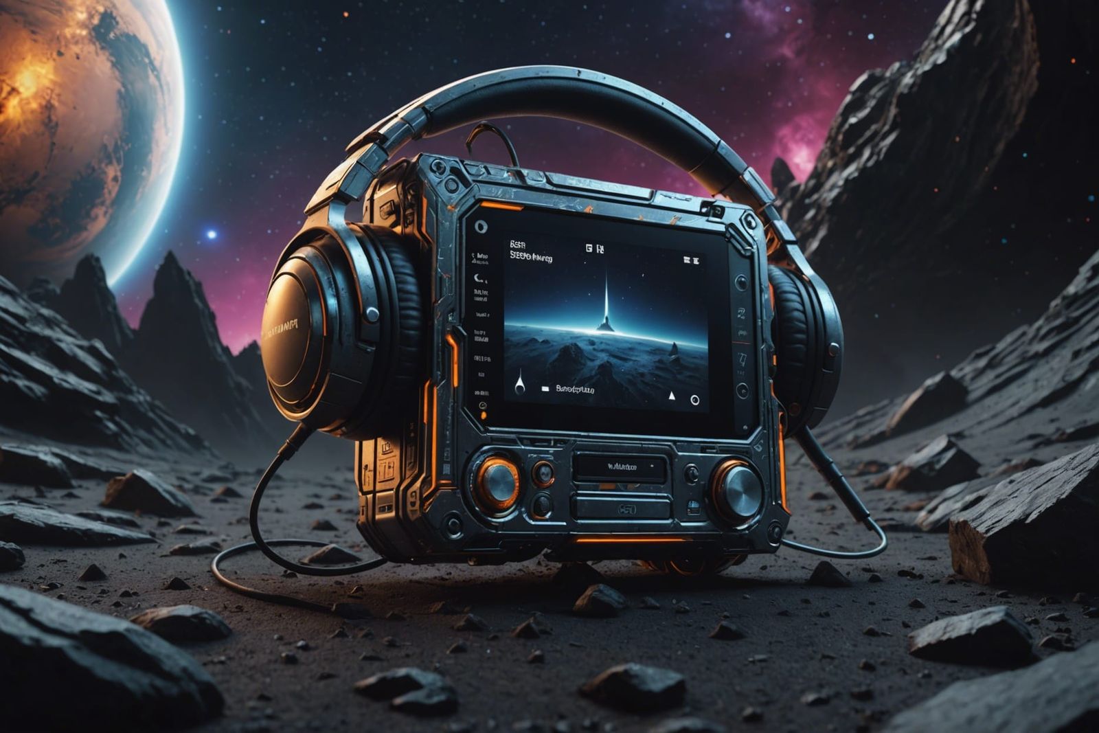 Walkman Lost in Space: Detailed Matte Painting