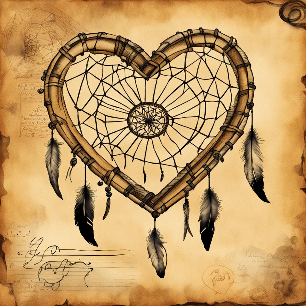 Witch's Notebook Heart Dreamcatcher Page