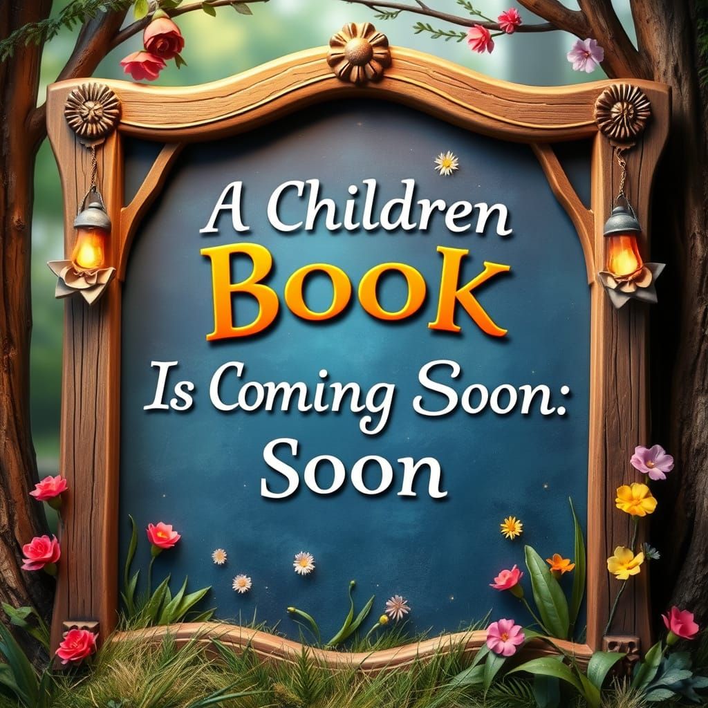 Whimsical Book Sign in Enchanted Frame